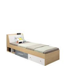 Łóżko 90 młodzieżowe ze schowkiem STEP Podstawowe