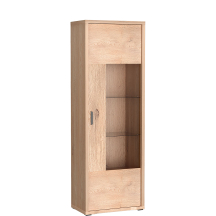 Wysoka witryna pojedyncza G-4 Dąb Cremona GRANDE Podstawowe