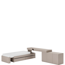 Zestaw mebli młodzieżowych z łóżkiem i biurkiem SET-01P WOOW Podstawowe