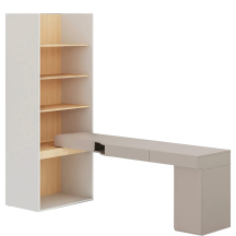 Biurko z regałem do pokoju nastolatka SET-09P Dąb WOOW Podstawowe