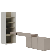 Biurko z regałem i komodą do pokoju nastolatka SET-08P Eukaliptus WOOW Podstawowe