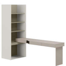 Biurko z regałem do pokoju nastolatka SET-10P Eukaliptus WOOW Podstawowe