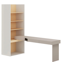 Biurko z regałem do pokoju nastolatka SET-10P Dąb WOOW Podstawowe