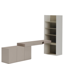 Biurko z regałem i komodą do pokoju nastolatka SET-08L Eukaliptus WOOW Podstawowe