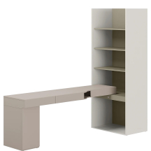 Biurko z regałem do pokoju nastolatka SET-09L Eukaliptus WOOW Podstawowe