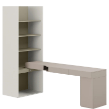 Biurko z regałem do pokoju nastolatka SET-09P Eukaliptus WOOW Podstawowe