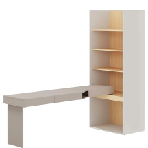 Biurko z regałem do pokoju nastolatka SET-10L Dąb WOOW Podstawowe