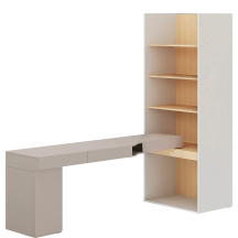 Biurko z regałem do pokoju nastolatka SET-09L Dąb WOOW Podstawowe