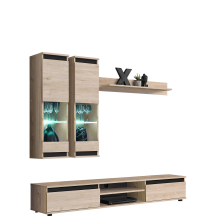 Meblościanka MODO Hickory Jackson / Czarny Podstawowe