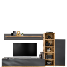 Meblościanka SILK 3 Antracyt / Wotan SILK Podstawowe