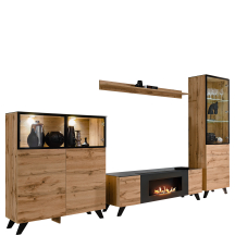 Zestaw mebli do salonu z biokominkiem THIN THIN Podstawowe