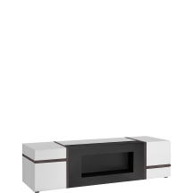 Szafka RTV z biokominkiem Biały Połysk CROSS BIAŁY POŁYSK Podstawowe