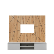 Wisząca szafka RTV pod telewizor XARI XR G2 Perla Gray / Artisan XARI Podstawowe