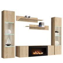 Meblościanka z oświetleniem M3 Hickory Jackson FLY HICKORY JACKSON Podstawowe