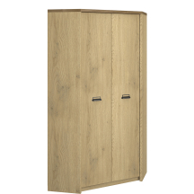 Szafa narożna 2-drzwiowa młodzieżowa Dąb Cremona / Dąb Lefkas DENZEL Podstawowe