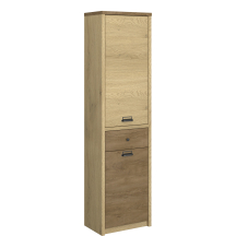 Bieliźniarka wysoka 2-drzwiowa z szufladą Dąb Cremona / Dąb Lefkas DENZEL Podstawowe