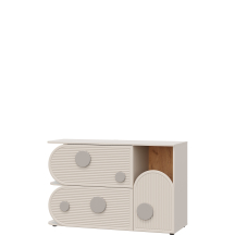 Komoda dziecięca jednodrzwiowa z szufladami + LED Kaszmir PING Podstawowe