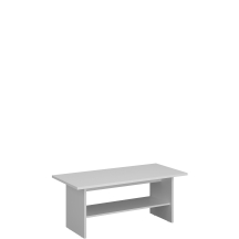 Biała ława do salonu z półką 120 cm ERDEN Podstawowe