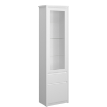 Wysoka witryna do salonu biały mat ERDEN Podstawowe