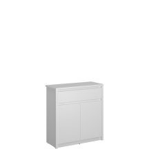 Komoda dwudrzwiowa z szufladą biały mat Podstawowe