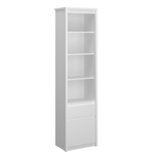 Regał otwarty jednodrzwiowy z szufladą biały mat ERDEN Podstawowe