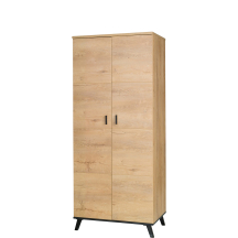 Szafa 2-drzwiowa Dąb Lefkas / Czarny JOHN II Podstawowe