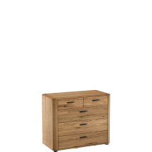 Komoda dębowa do sypialni z szufladami MONA.010.14 Dąb Miodowy MONACO Podstawowe