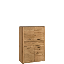 Wysoka komoda dębowa 4-drzwiowa MONA.010.14 Dąb Miodowy MONACO Podstawowe