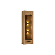 Witryna wisząca z oświetleniem Dąb Miodowy MONA.060.14 MONACO Podstawowe