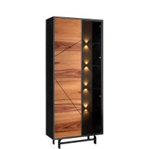 Witryna 2-drzwiowa z oświetleniem VER.030.15 Orzech Naturalny VERANO Podstawowe