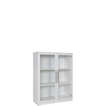 Niska witryna dwudrzwiowa uniwersalna kolor Biały Podstawowe