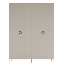 Szafa do sypialni 4-drzwiowa w kolorze kaszmiru B04 BELUNA Podstawowe