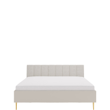 Łóżko dwuosobowe 160 x 200 ze stelażem tapicerowany zagłówek B05 BELUNA Podstawowe