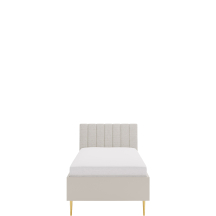 Łóżko 80 x 200 pojedyncze ze stelażem tapicerowany zagłówek B05 BELUNA Podstawowe