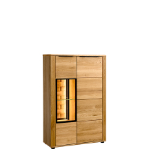 Kredens dębowy z oświetleniem Lewy Typ 46 LUNA Podstawowe