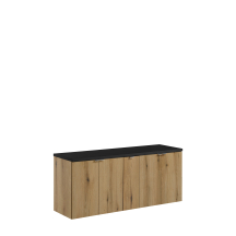 Zestaw szafek łazienkowych z czarnym blatem 140 cm NOVA OAK Podstawowe