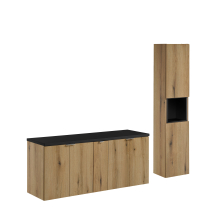 Meble łazienkowe NOVA Zestaw mebli łazienkowych 140 cm NOVA OAK Podstawowe