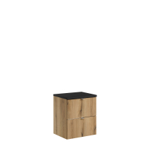 Szafka łazienkowa wisząca z czarnym blatem 50 cm NOVA OAK Podstawowe