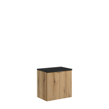 Szafka łazienkowa wisząca z czarnym blatem 60 cm NOVA OAK Podstawowe
