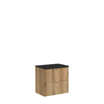 Szafka łazienkowa wisząca z czarnym blatem 60 cm NOVA OAK Podstawowe