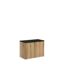 Szafka łazienkowa wisząca z czarnym blatem 80 cm NOVA OAK Podstawowe