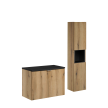 Zestaw mebli łazienkowych 80 cm z blatem NOVA OAK Podstawowe