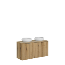 Zestaw szafek łazienkowych 120 cm z blatem i umywalką NOVA OAK Podstawowe