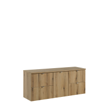 Zestaw szafek łazienkowych z koszem na pranie 140 cm NOVA OAK Podstawowe