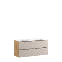 Zestaw szafek łazienkowych z podwójną umywalką 120 cm OCEAN BEIGE Podstawowe