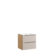 Szafka łazienkowa wisząca z szufladami 60 cm + umywalka OCEAN BEIGE Podstawowe