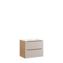 Szafka łazienkowa wisząca z szufladami 70 cm + umywalka OCEAN BEIGE Podstawowe