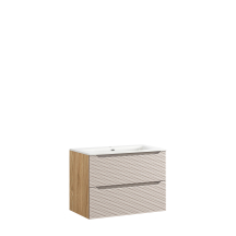 Szafka łazienkowa wisząca z szufladami 80 cm + umywalka OCEAN BEIGE Podstawowe