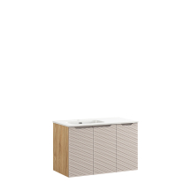 Szafka do łazienki 3-drzwiowa z umywalką 90 cm OCEAN BEIGE Podstawowe