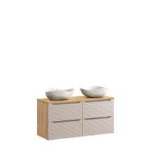 Zestaw szafek łazienkowych z dwoma umywalkami 120 cm OCEAN BEIGE Podstawowe